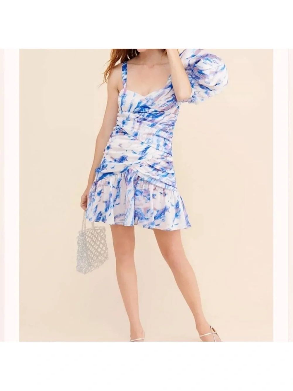 ATOIRâRevolve Abstract Gallery Puff Sleeve Dress $388